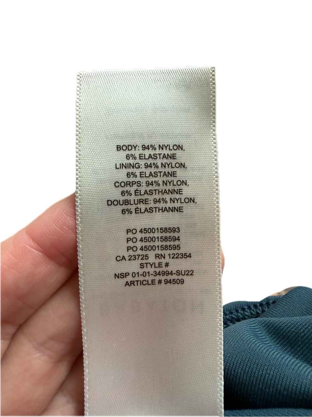 Aritzia Sleeveless V-Neck Meryl Bodysuit in Herbage Green - Picture 6 of 9